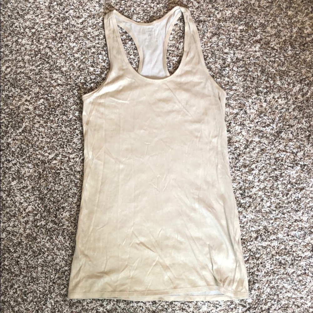 Express gold racer back tank